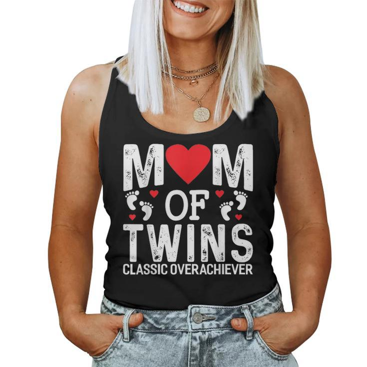 Funny Mom Of Twins Classic Overachiever Twins Mom V2 Women Tank Top Basic Casual Daily Weekend Graphic