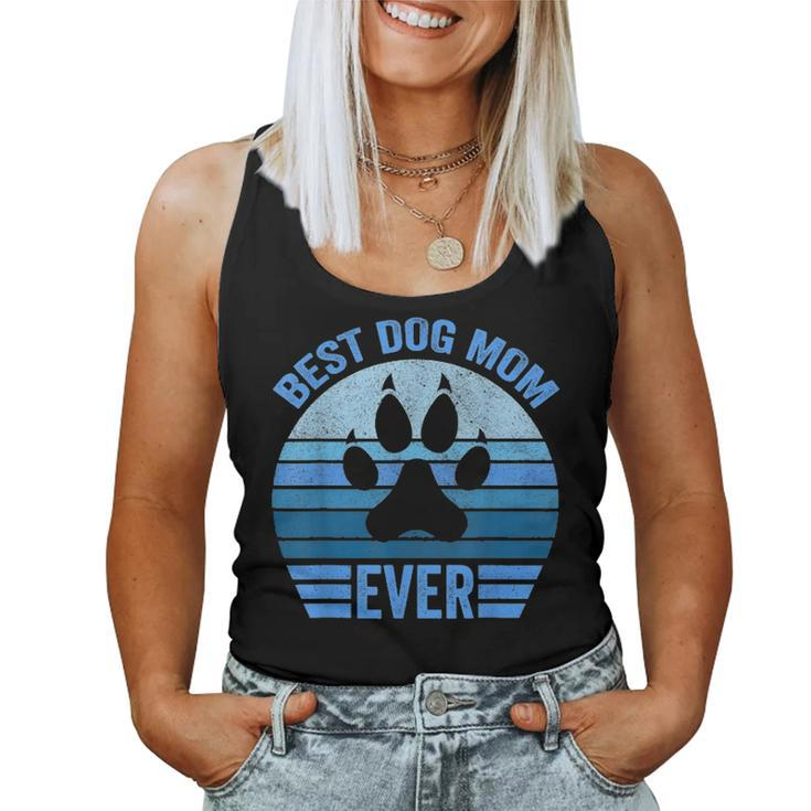 Funny Mothers Day Best Dog Mom Ever Cute Son Daughter Women Tank Top Basic Casual Daily Weekend Graphic