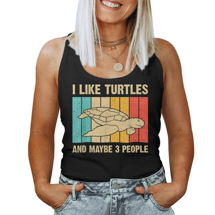 Funny Turtle Design Sea Turtle Lover Men Women Boys Girls  Women Tank Top Basic Casual Daily Weekend Graphic