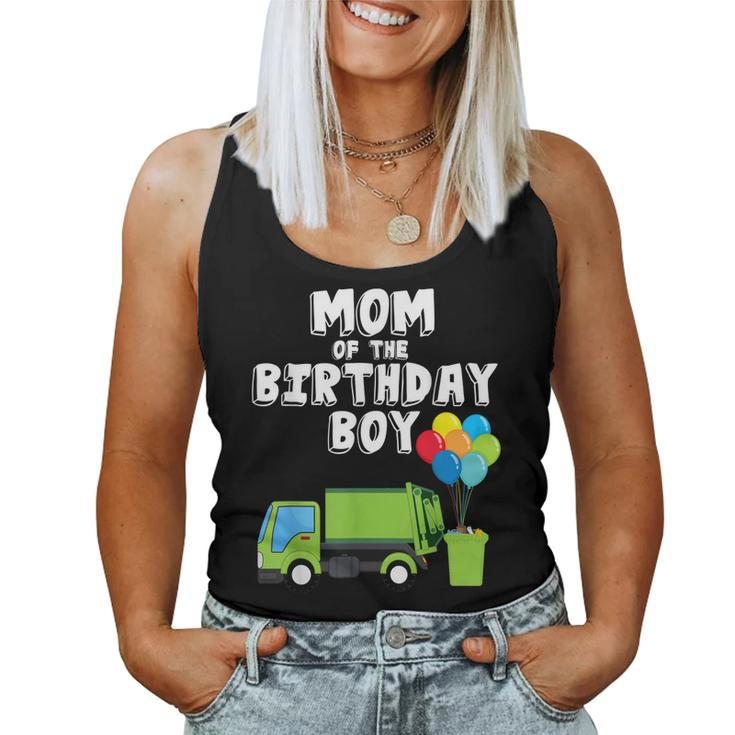 Garbage Truck Mom Birthday Boy Balloons Birthday Party  Women Tank Top Basic Casual Daily Weekend Graphic
