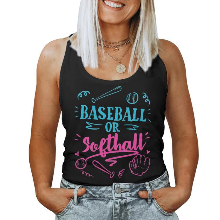Gender Reveal Party Mom Dad Gift Baseball Softball Gift Women Tank Top Basic Casual Daily Weekend Graphic
