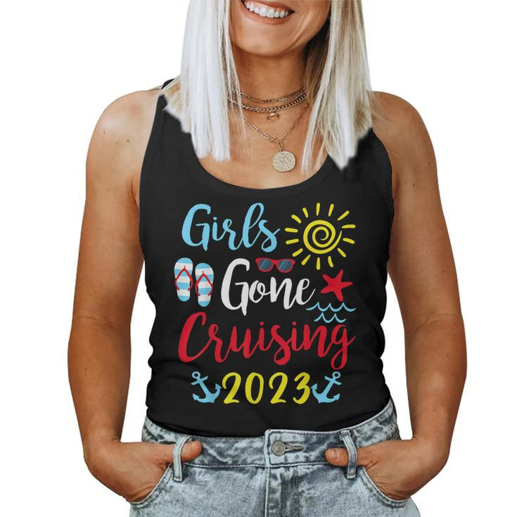 Womens Girls Gone Cruising 2023 Cruise Squad Vacation Girl Women Tank Top