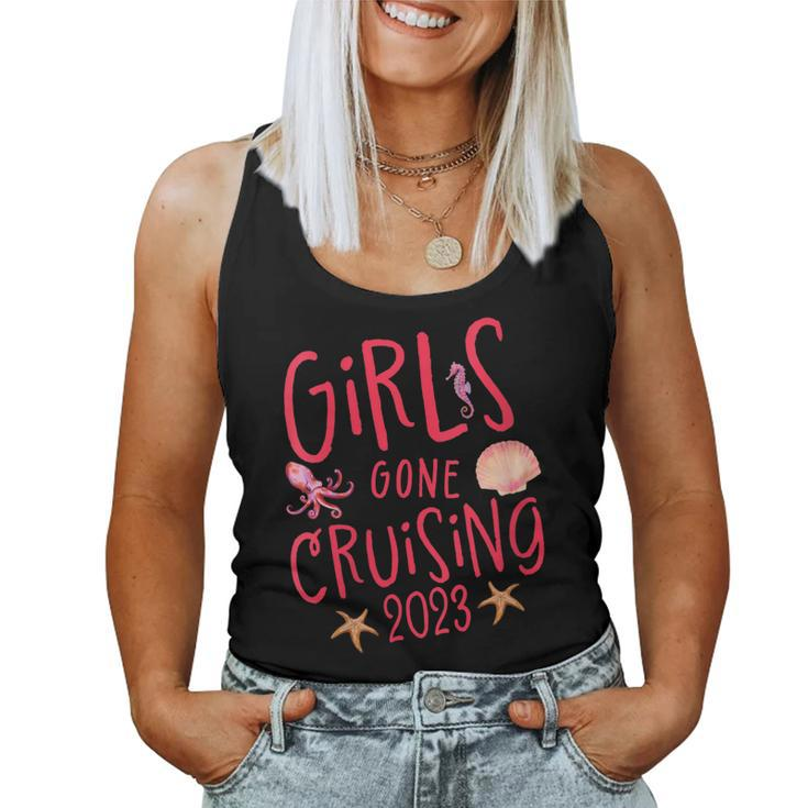 Womens Girls Gone Cruising 2023 Girls Cruise Women Tank Top