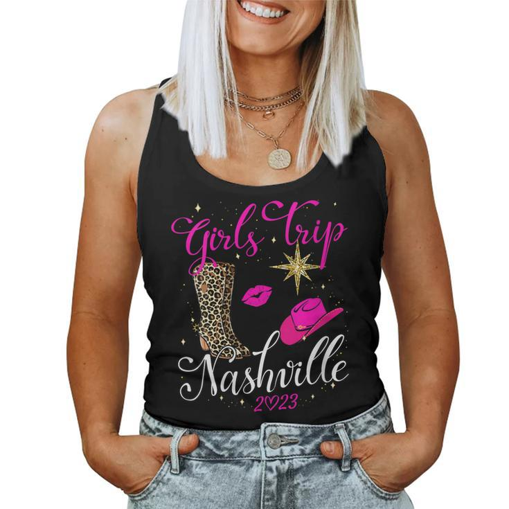 Womens Girls Trip Nashville 2023 For Womens Weekend Birthday Party Women Tank Top