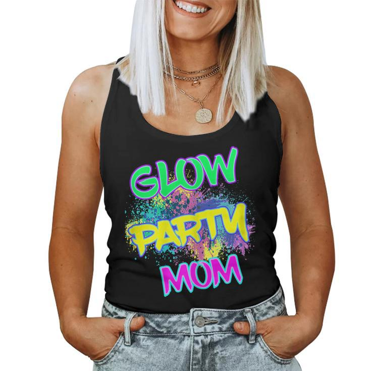 Womens Glow Party Mom Cool Retro Costume 80S Party Mother Women Tank Top