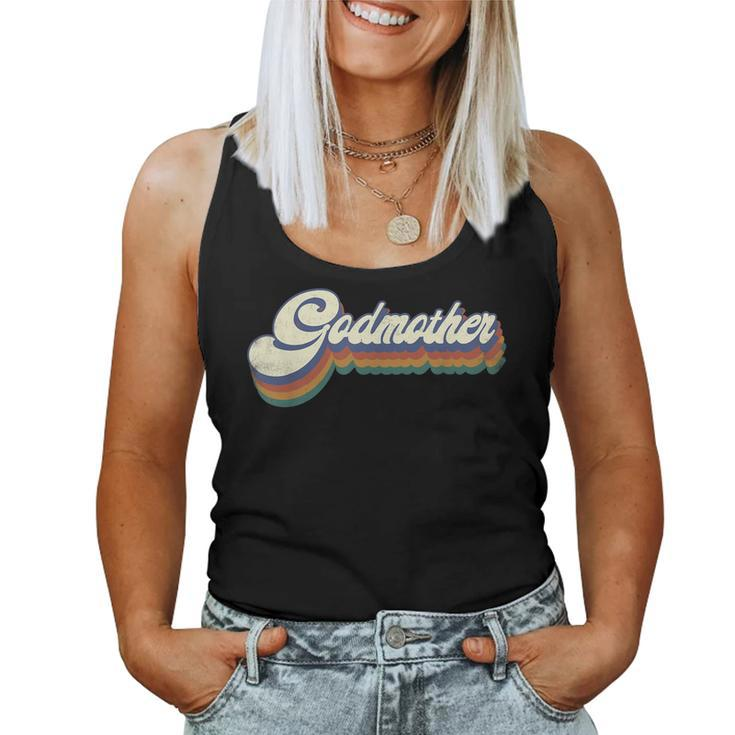 Godmother Gifts Women Retro Vintage Mothers Day Godmother  Women Tank Top Basic Casual Daily Weekend Graphic