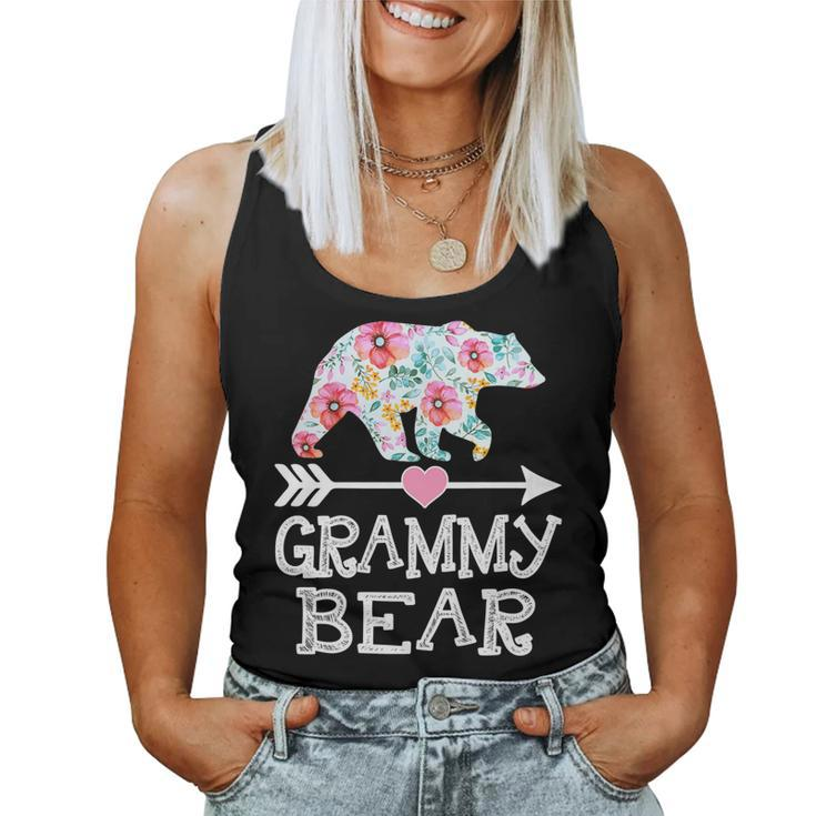 Grammy Bear  Floral Family Mothers Day Gifts For Mom   Women Tank Top Basic Casual Daily Weekend Graphic