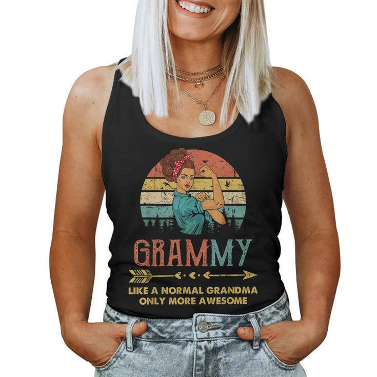 Grammy Like A Normal Grandma Only More Awesome Women Grandma  Women Tank Top Basic Casual Daily Weekend Graphic