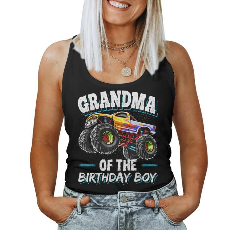 Grandma Of The Birthday Boy Monster Truck Birthday Party Women Tank Top