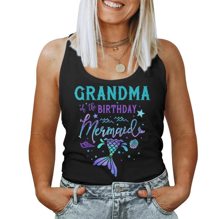 Grandma Of The Birthday Mermaid Theme Party Squad Security Women Tank Top