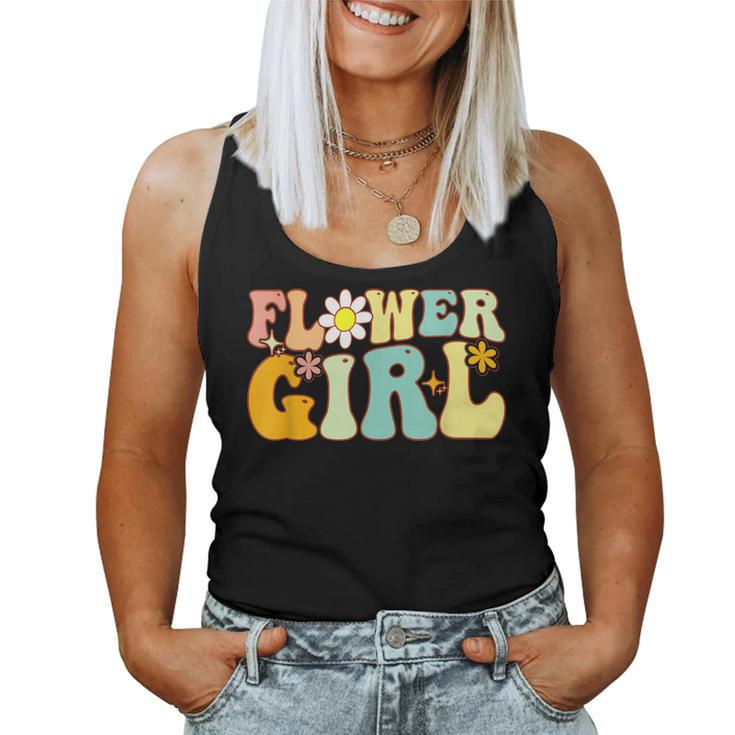 Groovy Flower Girl A Bridesmaid Proposal Flower Girl Toddler Women Tank Top