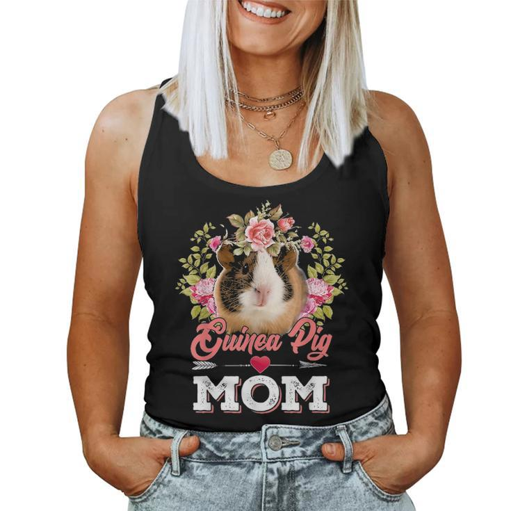 Guinea Pig Mom  Floral Arrow Mothers Day Gift Women Tank Top Basic Casual Daily Weekend Graphic