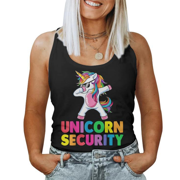 Halloween Dad Mom Daughter Adult Costume Unicorn Security Women Tank Top
