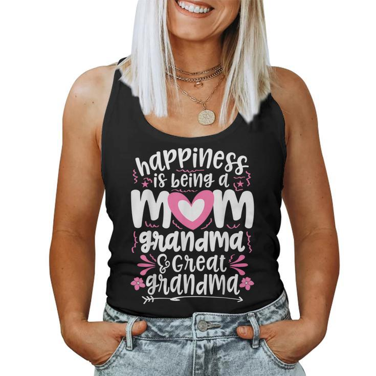 Happiness Is Being A Mom Great Grandma Women Tank Top