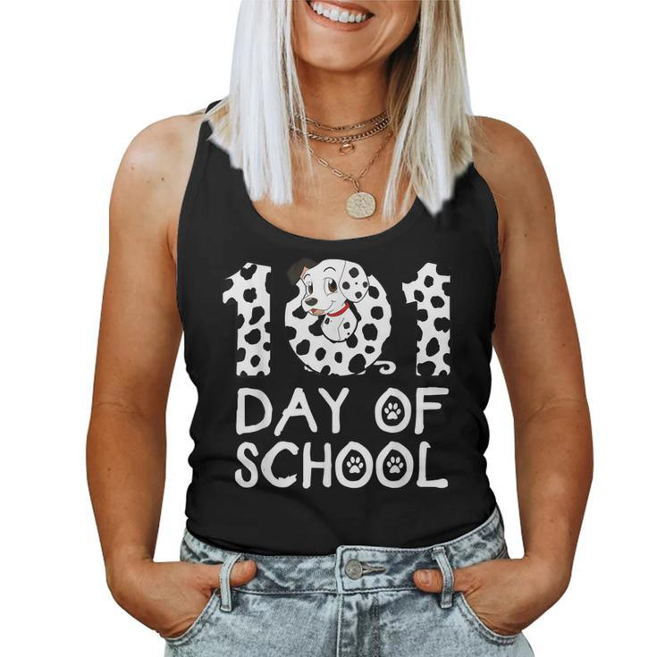 Happy 101 Days School Dog Lover Student Or Teacher Boys Kids  V2 Women Tank Top Basic Casual Daily Weekend Graphic