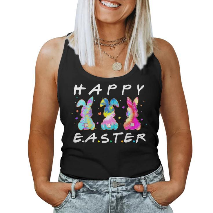 Happy Easter Day Cute Bunny Rabbit Tie Dye Women Girls Women Tank Top