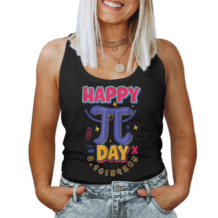 Happy Pi Day 314 Vintage Stem Science Or Math Teacher Women Tank Top Basic Casual Daily Weekend Graphic