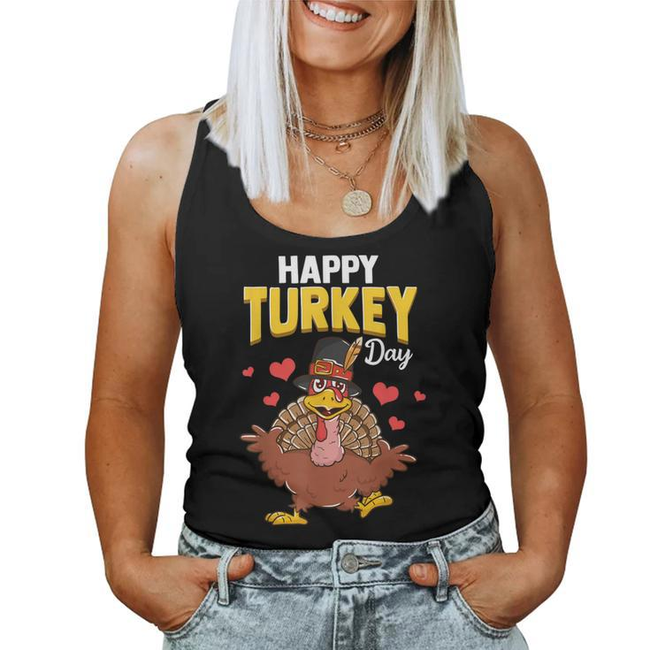Happy Turkey Day Thanksgiving Gobble Kids Women Men Women Tank Top