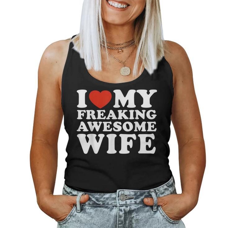 I Heart My Awesome Wife Women Tank Top