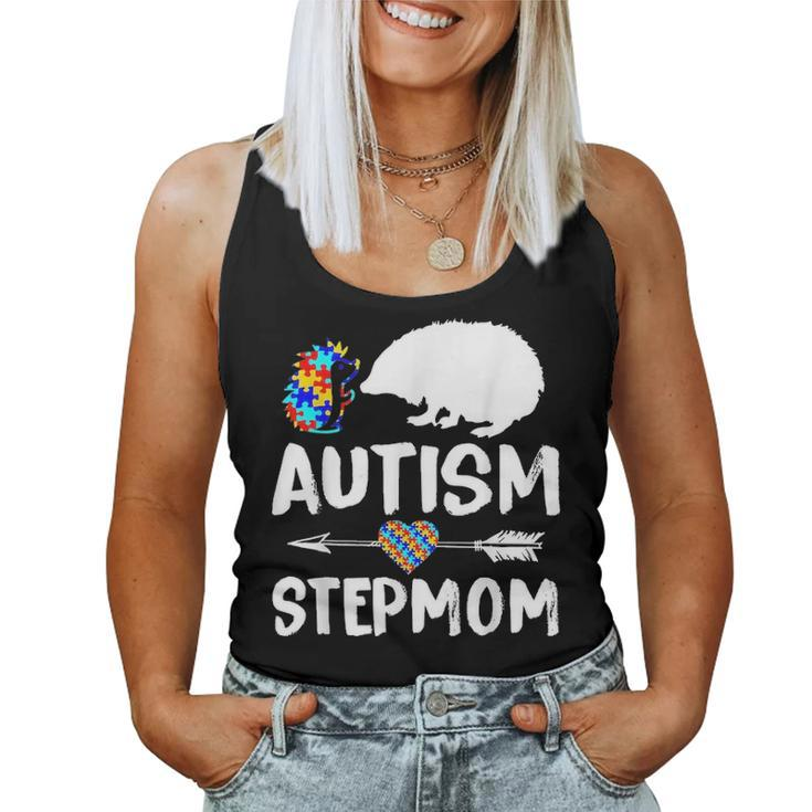 Hedgehog Autism Step Mom Love Autism Awareness  Women Tank Top Basic Casual Daily Weekend Graphic