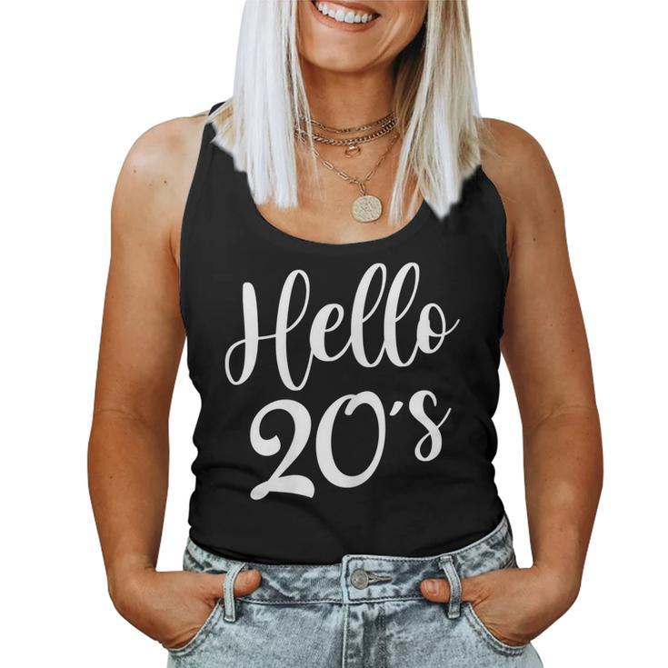 Womens Hello 20S Womens 20 Year Old 20Th Birthday Bday Squad Women Tank Top