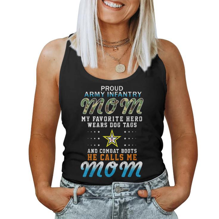 Hero Wears Dog Tags & Combat Bootsproud Army Infantry Mom Women Tank Top