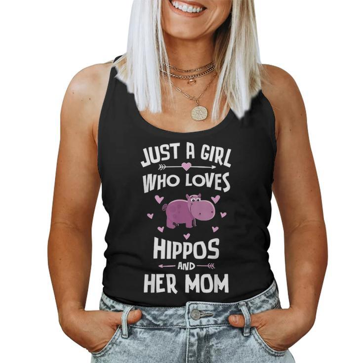 Hippos And Her Mom Gifts For Girls Women Women Tank Top Basic Casual Daily Weekend Graphic