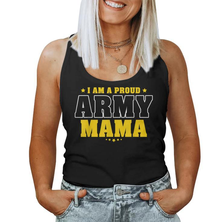 I Am A Proud Army Mama Patriotic Pride Military Mother  Women Tank Top Basic Casual Daily Weekend Graphic