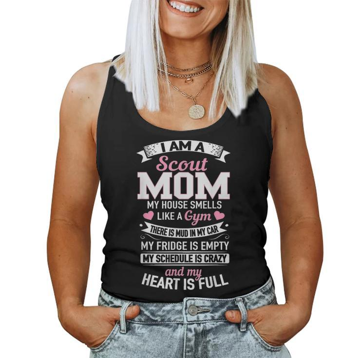 I Am A Scout Mom Proud Supportive Parent Women Tank Top Basic Casual Daily Weekend Graphic