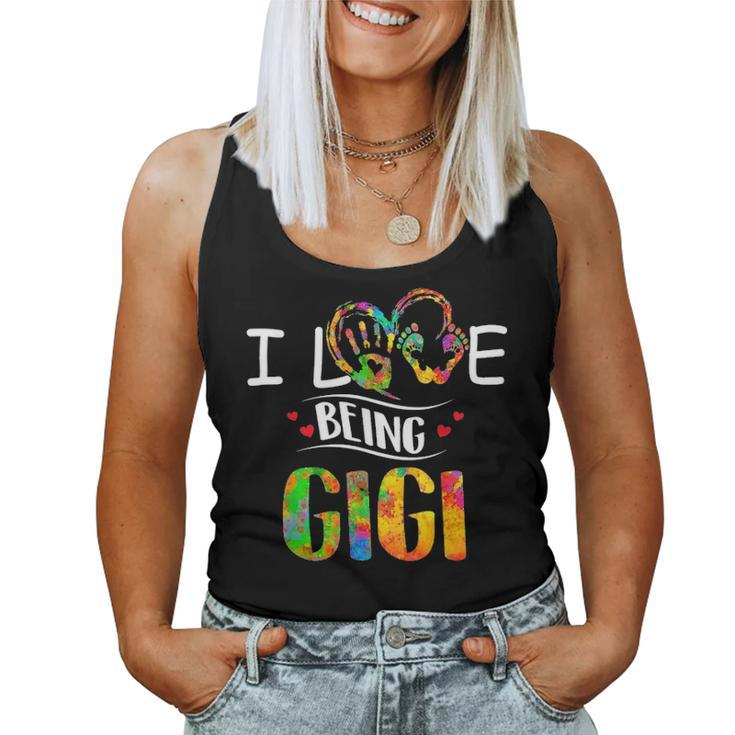 I Love Being A Gigi Art Matching Family Mother Day Women Tank Top Basic Casual Daily Weekend Graphic
