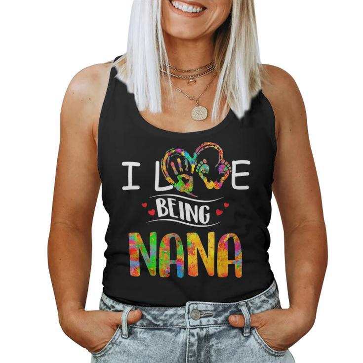 I Love Being A Nana Art Matching Family Mother Day Women Tank Top Basic Casual Daily Weekend Graphic