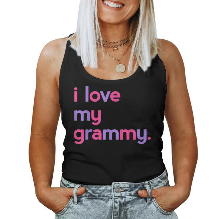 I Love My Grammy Funny Mothers Day Mommy Grandma Gifts  Women Tank Top Basic Casual Daily Weekend Graphic