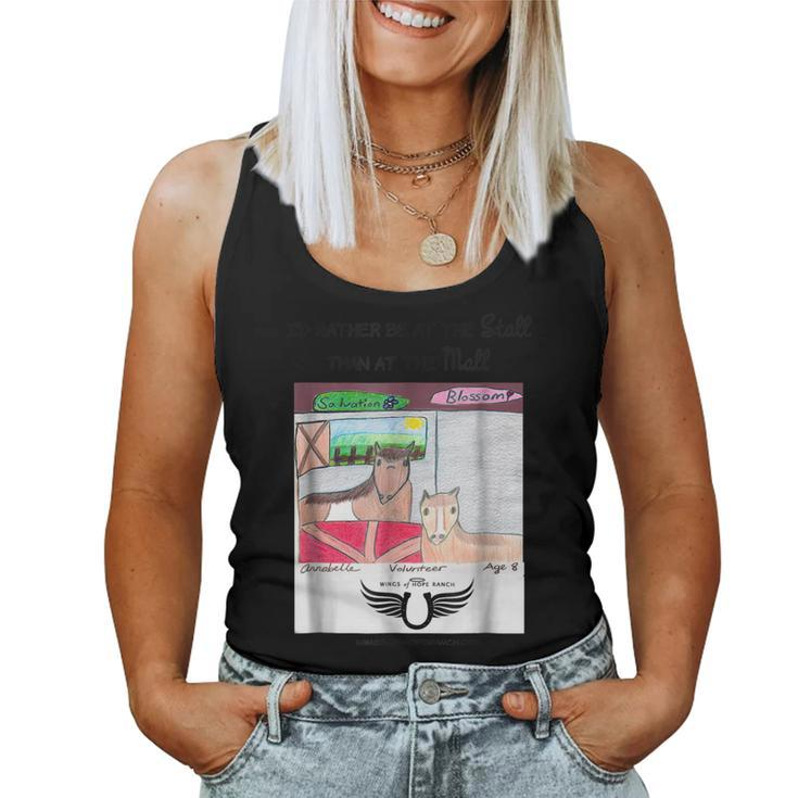 Id Rather Be At The Stall Than At The Mall Horse Women Tank Top