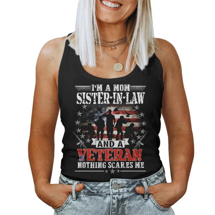 Im A Mom Sister-In-Law Veteran Mothers Day Funny Patrioitc   Women Tank Top Basic Casual Daily Weekend Graphic
