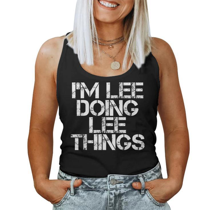 Im Lee Doing Lee Things  Funny Christmas Gift Idea Women Tank Top Basic Casual Daily Weekend Graphic