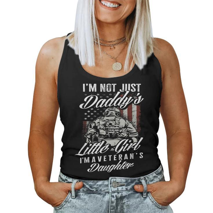 Im Not Just Dads Little Girl Im A Veterans Daughter  Women Tank Top Basic Casual Daily Weekend Graphic
