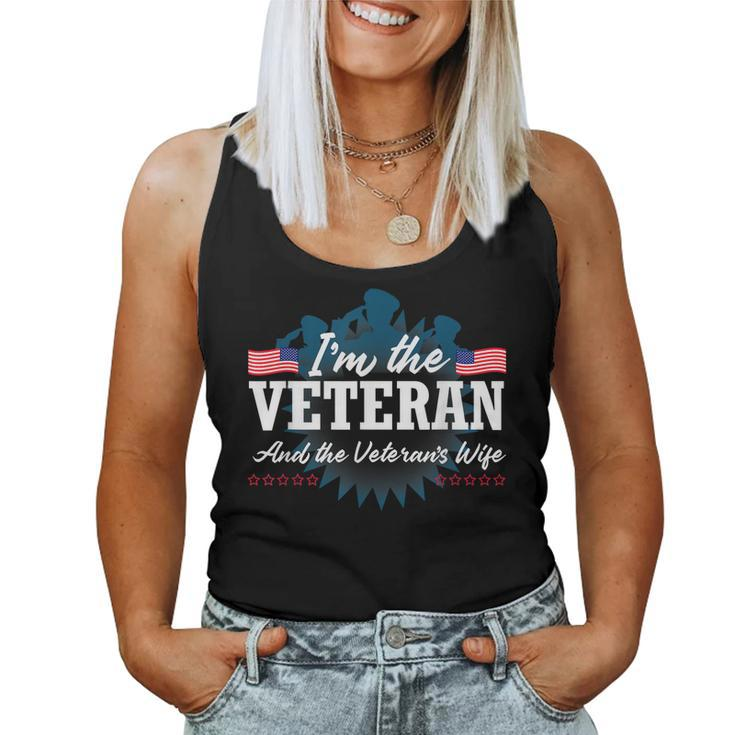 Im The Veteran And The Veterans Wife Veterans Day  Women Tank Top Basic Casual Daily Weekend Graphic