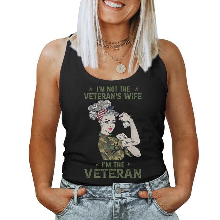 Im The Veteran Not The Veterans Wife  Women Veteran  Women Tank Top Basic Casual Daily Weekend Graphic