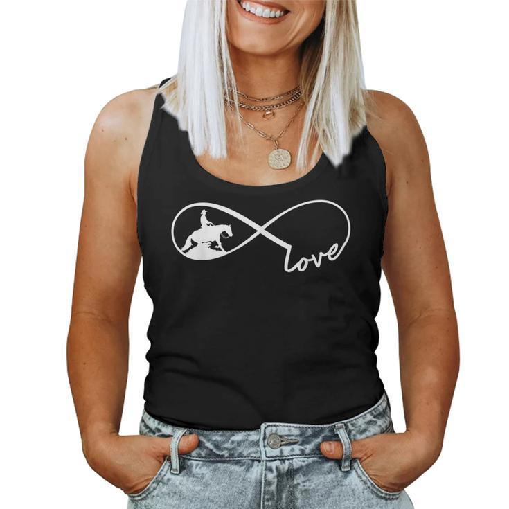 Infinity Love For Reining Equestrians Horse Women Tank Top