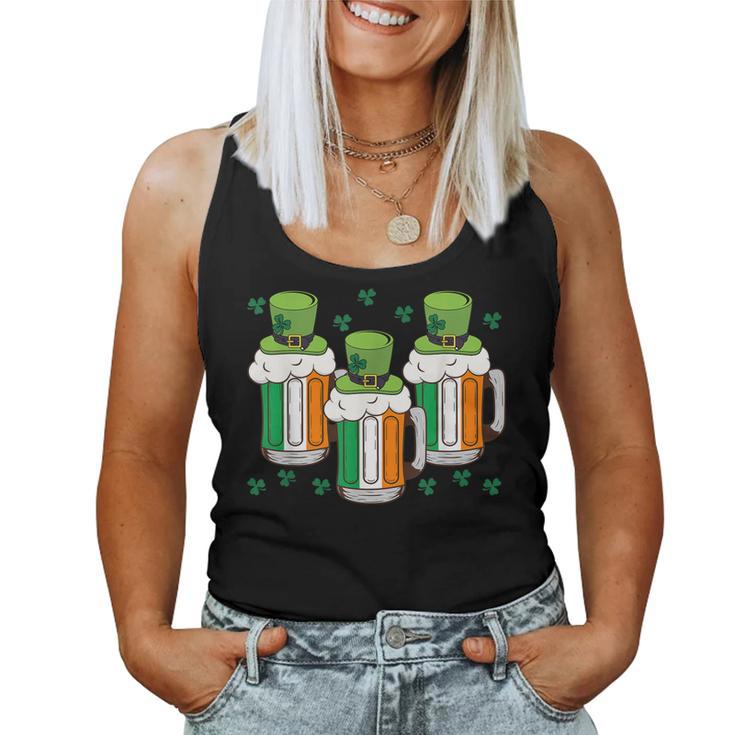 Irish Beer Ireland Flag St Patricks Day Men Women Leprechaun  Women Tank Top Basic Casual Daily Weekend Graphic