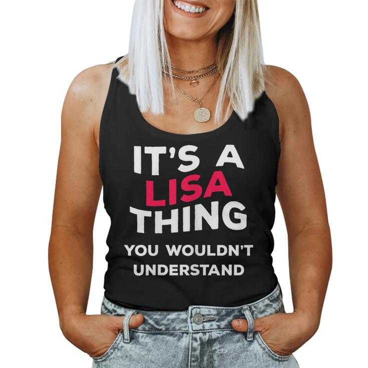 Its A Lisa Thing Funny Name  Gift Women Girls  Women Tank Top Basic Casual Daily Weekend Graphic