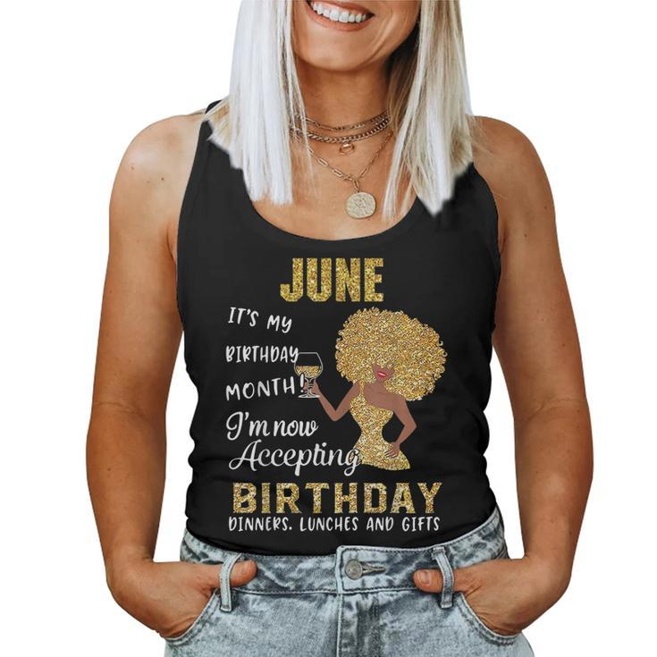 June Its My Birthday Month Women Mom Wife Women Tank Top