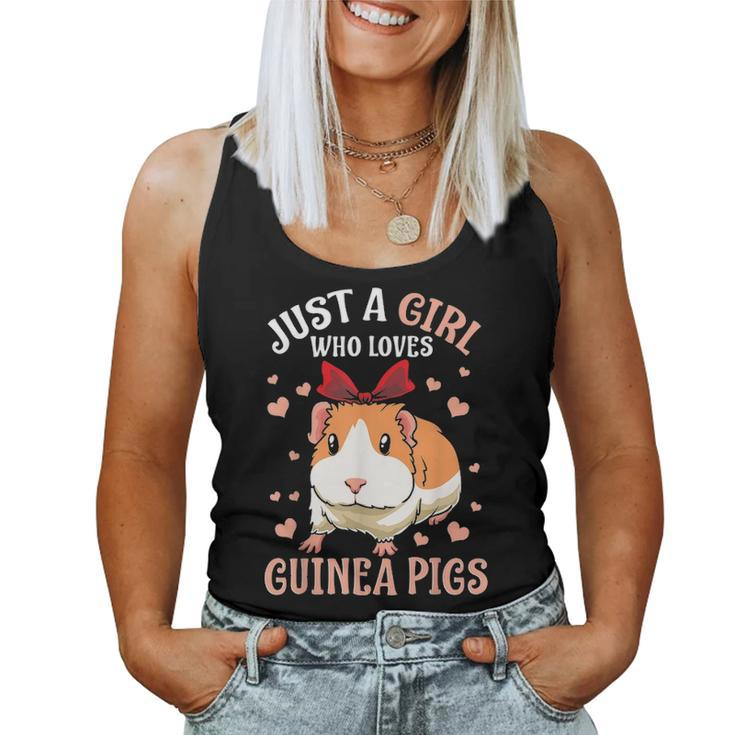Just A Girl Who Loves Guinea Pigs Lover Mom Girls Cavy Gift Women Tank Top Basic Casual Daily Weekend Graphic