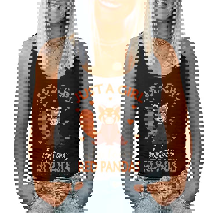 Just A Girl Who Loves Red Pandas Red Panda Girls Kids Women Tank Top