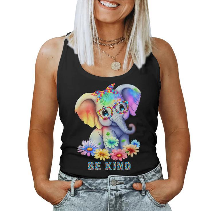 Be Kind Autism Awareness Acceptance Kindness Graphic Women Tank Top