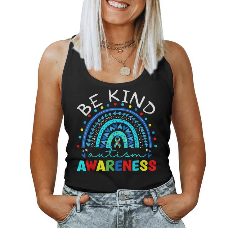 Be Kind Autism Awareness Puzzle Rainbow Choose Kindness Women Tank Top