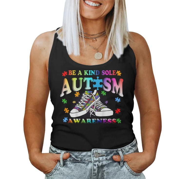 Be A Kind Sole Autism Awareness Puzzle Shoes Be Kind Women Tank Top