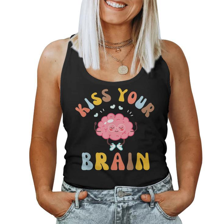 Kiss Your Brain Sped Teacher Appreciation Back To School  Women Tank Top Basic Casual Daily Weekend Graphic
