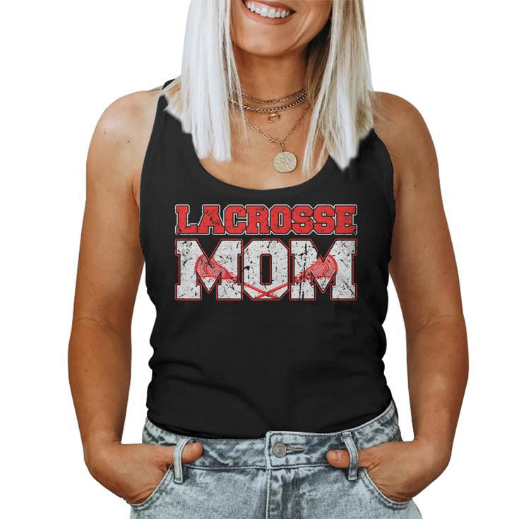 Lacrosse Mom Vintage Retro Lacrosse Stick Sun Gift  Women Tank Top Basic Casual Daily Weekend Graphic