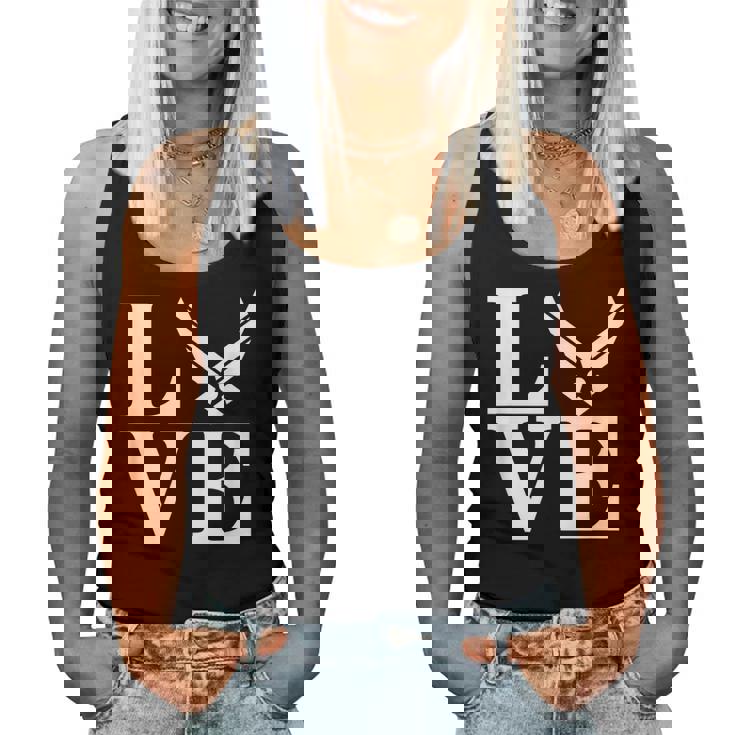 Love Air Force Proud Air Force Girlfriend Women Women Tank Top